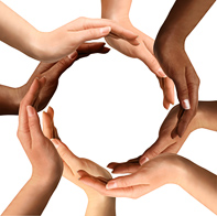 Circle of hands image